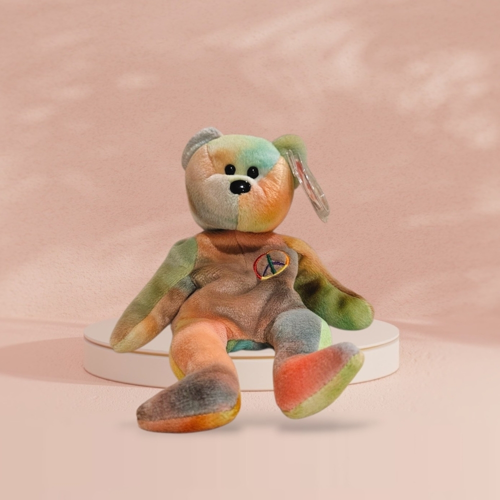 Ty Beanie Baby "Peace" the Tie-Dye Bear